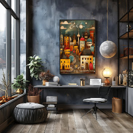 Berlin: The Grey City - Whimsical Art Perfect Poster