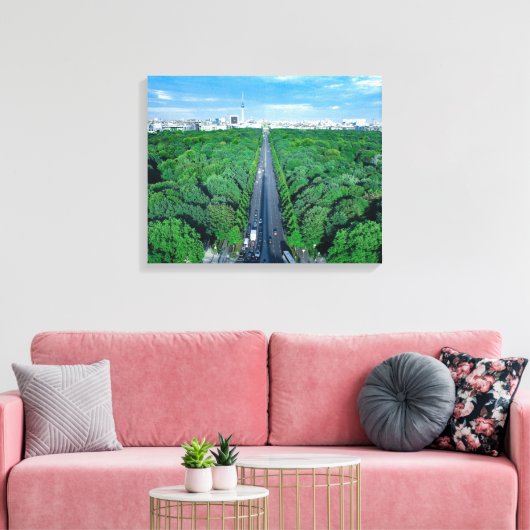 Berlin Tiergarten Canvas Fotoprint (Insitu (Woonkamer))