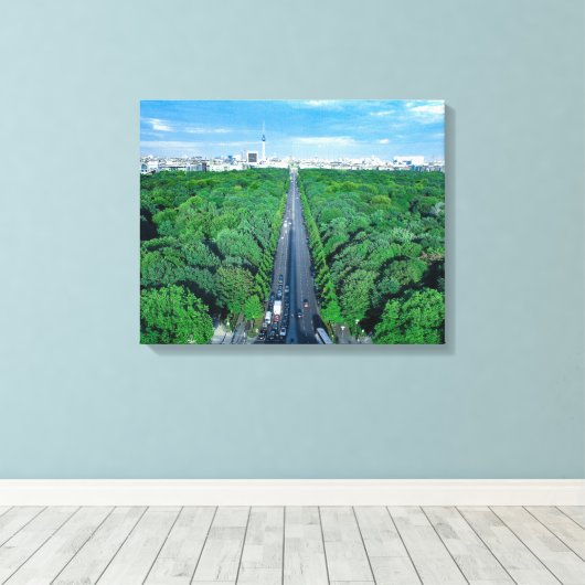 Berlin Tiergarten Canvas Fotoprint (Insitu (Houten vloer))