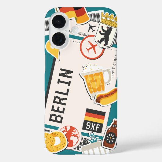 Berlin Travel Sticker Collage Case-Mate iPhone Case (Achterkant)