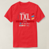 Berlin TXL Airport Code Bagage Label 1 T-shirt (Design voorkant)