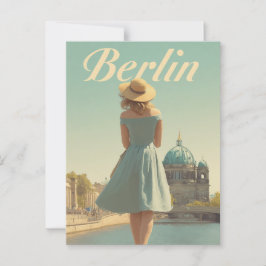 Berlin vintage 50s travel briefkaart