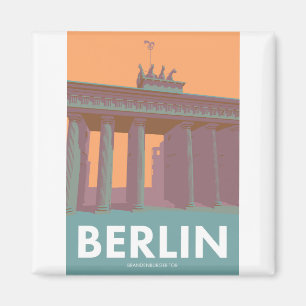 Berlin Vintage Travel Style Brandenburger Tor Magneet