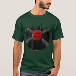 Berlin Vinyl DJ Techno Muziek Retro Oude School T-shirt