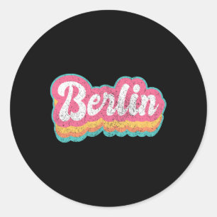 Berlin Voornaam Meisje Vintage jaren 70 jaren 80 P Ronde Sticker