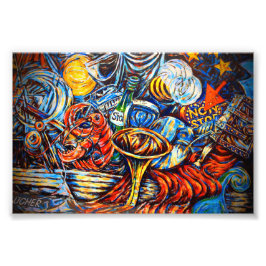 Berlin Wall Graffiti Artwork Street Art Duitsland Foto Afdruk