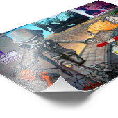 Berlin Wall Graffiti Artwork Street Art Duitsland Foto Afdruk (Hoek)