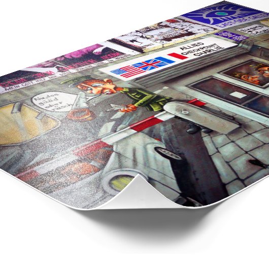 Berlin Wall Graffiti Artwork Street Art Duitsland Foto Afdruk (Hoek)