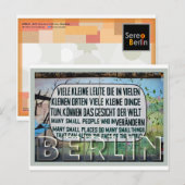 Berlin Wall Street Art Collectie - 1 van 7 Briefkaart (Voorkant / Achterkant)