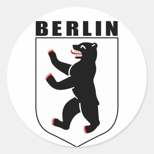 Berlin (Wappen) Ronde Sticker (Voorkant)