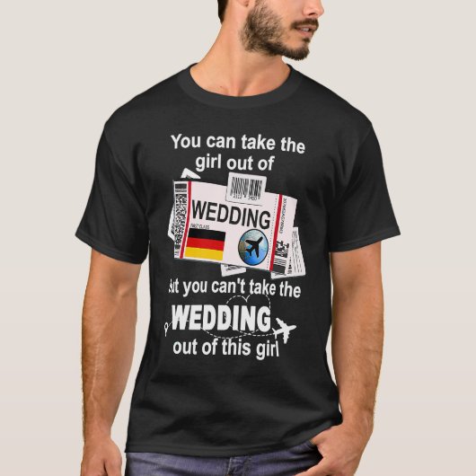 Berlin Wedding Boarding Pass  Wedding Girl  Berlin T-shirt (Voorkant)