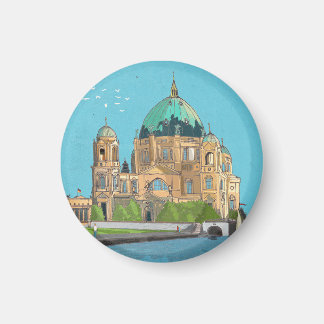 Berliner Dom Germany Whimsical Illustration Magneet