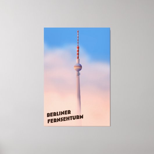 Berliner Fernsehturm, Berlijnse televisietoren Canvas Afdruk (Voorkant)