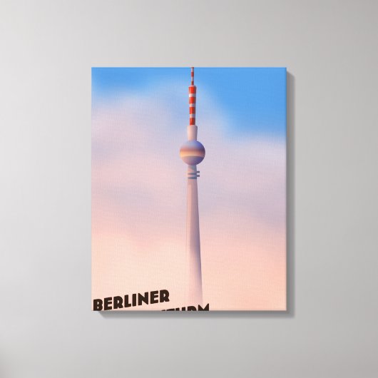 Berliner Fernsehturm, Berlijnse televisietoren Canvas Afdruk (Voorkant)