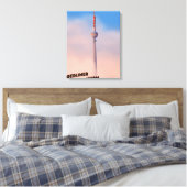 Berliner Fernsehturm, Berlijnse televisietoren Canvas Afdruk (Insitu (Slaapkamer))
