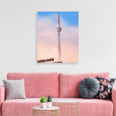 Berliner Fernsehturm, Berlijnse televisietoren Canvas Afdruk (Insitu (Woonkamer))