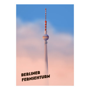 Berliner Fernsehturm, Berlijnse televisietoren Foto Afdruk