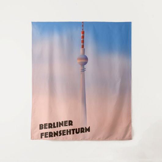 Berliner Fernsehturm ,Berlijnse televisietoren Pos Wandkleed (Voorkant)
