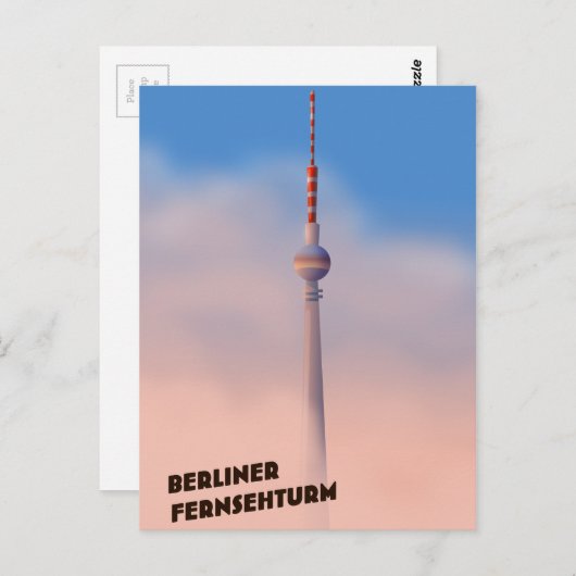 Berliner Fernsehturm, Berlijnse tv-toren Briefkaart (Voorkant / Achterkant)