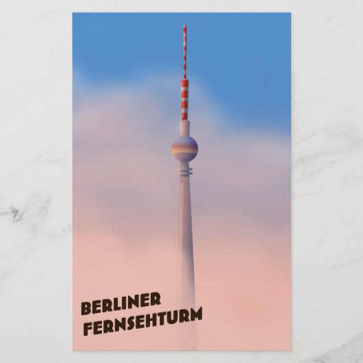 Berliner Fernsehturm, Berlijnse tv-toren Briefpapier (Voorkant)
