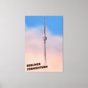 Berliner Fernsehturm, Berlijnse tv-toren Canvas Afdruk