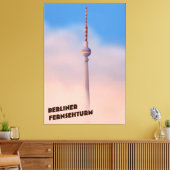Berliner Fernsehturm, Berlijnse tv-toren Canvas Afdruk (Insitu (Woonkamer))