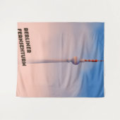 Berliner Fernsehturm, Berlijnse tv-toren Poster Wandkleed (Voorkant (horizontaal))