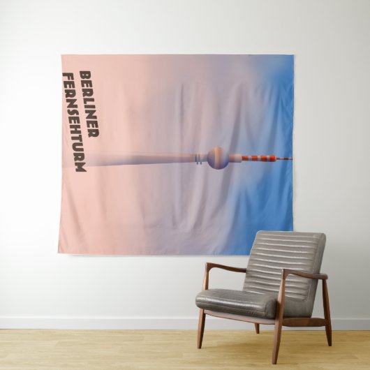 Berliner Fernsehturm, Berlijnse tv-toren Poster Wandkleed (In Situ (horizontaal))