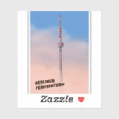 Berliner Fernsehturm, Berlijnse tv-toren Sticker (Vel)