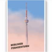 Berliner Fernsehturm, Berlijnse tv-toren Sticker (Voorkant)