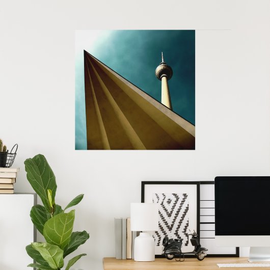 Berliner Fernsehturm Poster (Thuiskantoor)