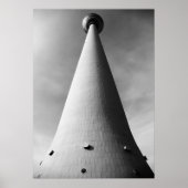 Berliner Fernsehturm Schwarz Weiß Poster (Voorkant)