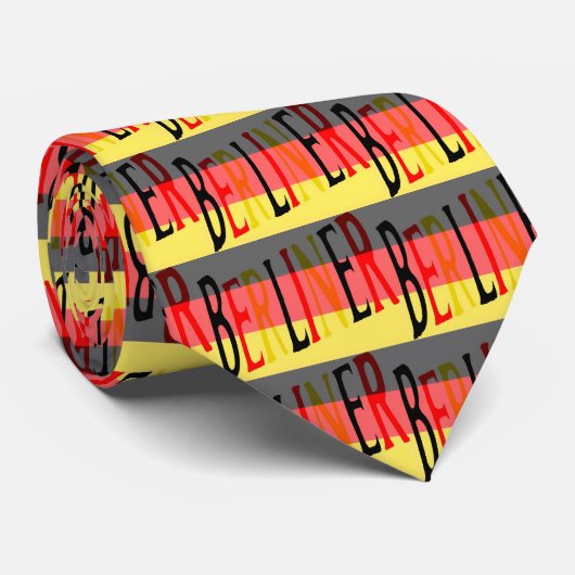 Berliner Logo over de Duitse vlag Stropdas (Opgerold)