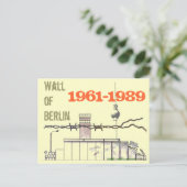 Berliner Mauer Design Briefkaart (Staand voorkant)