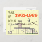 Berliner Mauer Design Briefkaart (Voorkant / Achterkant)