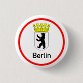 Berliner Stadtwappen Ronde Button 3,2 Cm (Voorkant)
