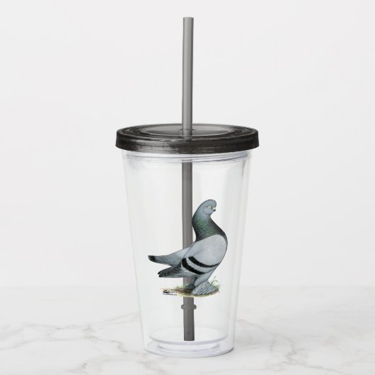 Berliner Tumbler Pigeon Blue Bar Acryl Drinkbeker (Voorkant)