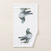 Berliner Tumbler Pigeon Blue Bar Bad Handdoek (Handdoek)