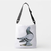 Berliner Tumbler Pigeon Blue Bar Crossbody Tas (Voorkant)