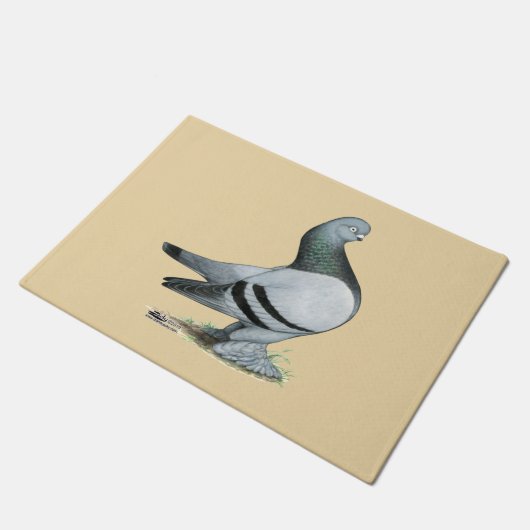 Berliner Tumbler Pigeon Blue Bar Deurmat (Schuin)