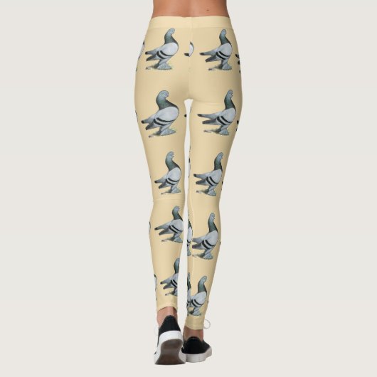 Berliner Tumbler Pigeon Blue Bar Leggings (Achterkant)