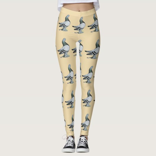 Berliner Tumbler Pigeon Blue Bar Leggings (Voorkant)