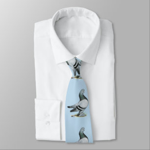 Berliner Tumbler Pigeon Blue Bar Stropdas