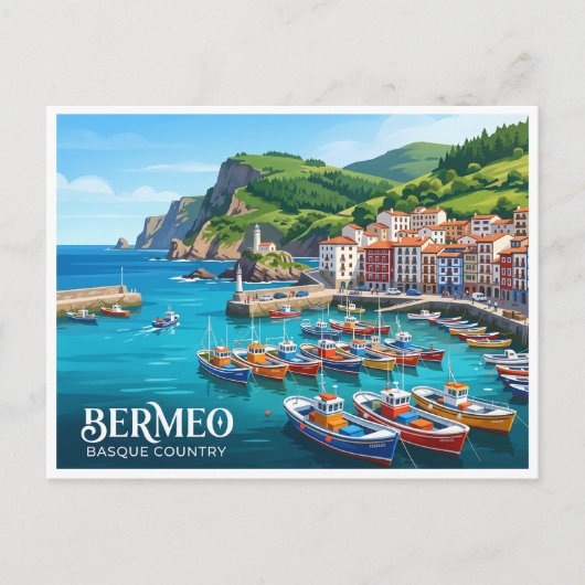 Bermeo Spanje Briefkaart (Voorkant)
