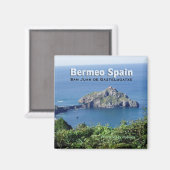 Bermeo Spanje Gaztelugatxe Travel Souvenir Magnet (Voorkant / Achterkant)