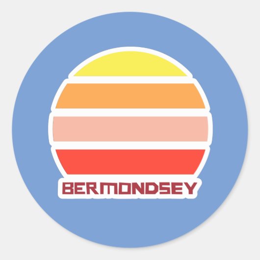 Bermondsey Londen Vintage Zonsondergang Sticker (Voorkant)