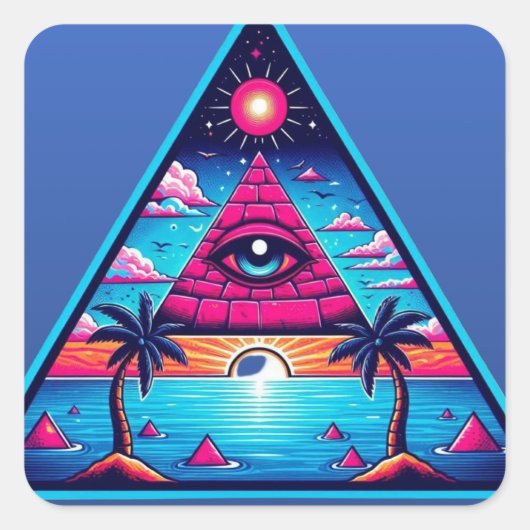 Bermuda-22 Vierkante Sticker (Voorkant)