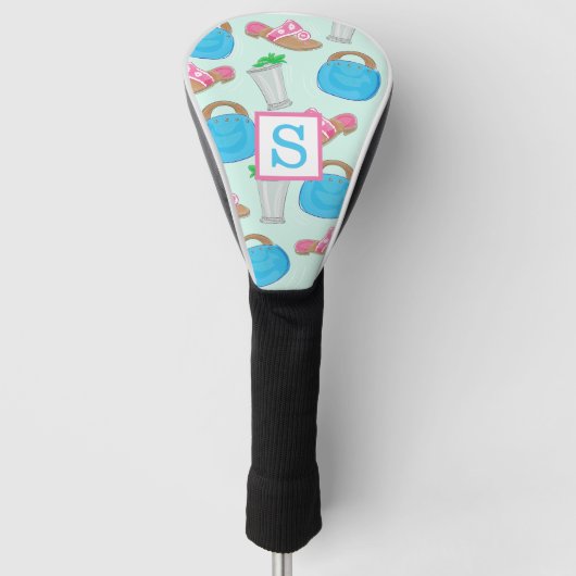 Bermuda Bag Sandals Mint Julep Preppy Monogram Golfheadcover (Voorkant)