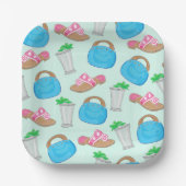 Bermuda Bag Sandals Mint Julep Preppy Papieren Bordje (Voorkant)