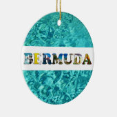Bermuda Beach Blue Ocean Travel Photos Kerstmis Keramisch Ornament (Rechts)
